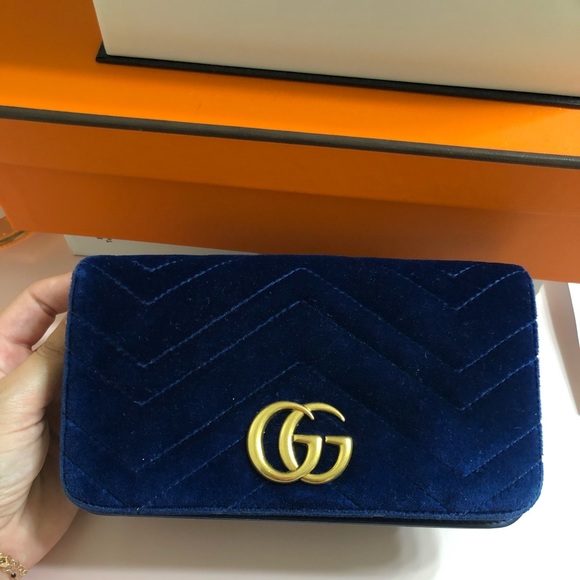 Gucci Handbags - Gucci GG Marmont velvet supermini bag authentic